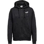 Puma Giacca di felpa sportiva 'Ess No. 1' nero / offwhite