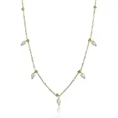 Emily Westwood Shiloh Collana oro perle sintetiche — Collana