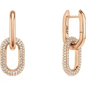 Daniel Wellington Orecchini Sparkling Crystal Link Bronzo — Orecchini