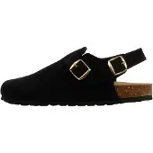 The Divine Factory Zoccoletto 'Leder-Pantoletten Boreal BS' nero