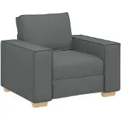 vidaXL Poltrona divano Grigio scuro 100x78x84 cm Tessuto