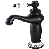 OEM Rubinetto da bagno antico, materiale in ottone, comando monocomando, nero, ottone