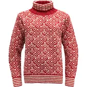 Devold Svalbard Sweat Highneck Pullover di lana (L, fuchsia)