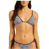 Seafolly Clubhouse Slide Tri Parte superiore bikini Donna (44, grigio)