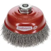 Osborn Spazzola per smerigliatrice angolare ø 125 mm per smerigliatrice angolare Spazzola a tazza con filo speciale Xtreme - spazzola in acciaio, aggraffata