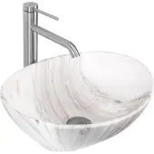 REA Lavabo Da Appoggio SOFIA ASH MATT White0