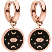Purelei Orecchini 'Galaxy' oro rosé / nero / trasparente