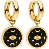 Purelei Orecchini 'Galaxy' oro / nero / trasparente