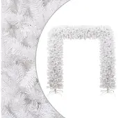The Living Store Ghirlanda di Natale bianca 240 cm