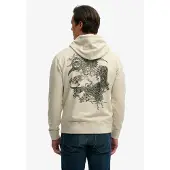 Superdry per uomo. M2014485A Felpa Tokyo Narrative Loose beige (XL), Casual, Cotone