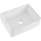Zerbaco Lavabo moderno in Vetroceramica Lavabo da bagno Bianco 482x373x135mm