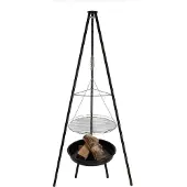 Esschert Design Braciere con treppiede - Nero