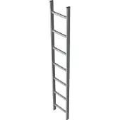 Zarges Scala a pozzetto , larghezza interna 400 mm, 14 pioli, acciaio zincato