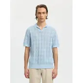 Selected Camicia Polo In Maglia Uomini Blu M