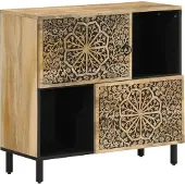 Syfax Credenza 80x33x75 cm in Legno Massello di Mango