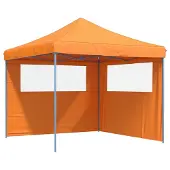 Syfax Tendone per Feste Pieghevole Pop-Up con 2 Pareti Arancione