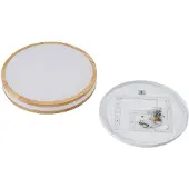 LINDBY Plafoniera LED Emiva, Ø 40 cm, legno chiaro, CCT