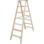 Krause 818249 Holzleiter Stabilo 2x7 Stufen