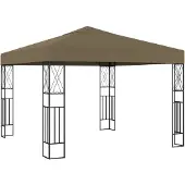Syfax Gazebo 3x3 m Grigio Talpa in Tessuto