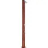 Gre Doccia solare ovale in alluminio - effetto legno - 32 litri