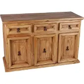 MiaMöbel Credenza Mexico Mobili 126x90x47 cm Stile rustico Legno massello Pino miele