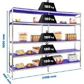 Simoninox Scaffale Metallico Initial 5pp 1600x2490x400 Mm