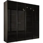 3Xeliving Kleiderschrank, Platingrau, 2 x 100 x 200 x 51 cm