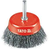 YATO Spazzola a tazza in acciaio inox 75 mm