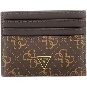 GUESS Vezzola Portacarte Pelle SMVEZLLEA25 Marrone Unisex — Portacarte