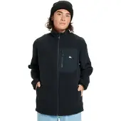 Quiksilver Clean Coast Full-Zip Giacca in pile Uomo (S, nero)