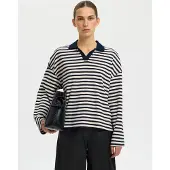 Selected Polo A Maniche Lunghe Donne Blu L