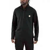 Carhartt Mock Neck Half-Zip T-Shirt Maglia a manica lunga Uomo (XXL, nero)