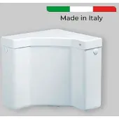 CR CASSETTA DI SCARICO A ZAINO ANGOLARE MONOTASTO Bianca