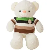 Creaciones Llopis Orsetto Di Peluche In Jersey A Righe 55 Cm
