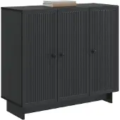 Syfax Credenza Nero 89 x 34,5 x 80 cm Legno ingegnerizzato