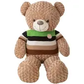 Creaciones Llopis Orsetto Di Peluche In Jersey A Righe 140 Cm