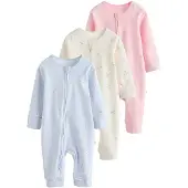Next Pigiama beige / blu chiaro / rosa chiaro / bianco