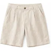 Mazine Women's Linen Bermuda Pantaloncini Donna (XS, beige)