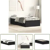 The Living Store struttura letto nera 90x190 cm