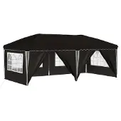 vidaXL Tenda da festa pieghevole 575 x 288 x 245 cm Nero