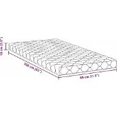 vidaXL Materasso bianco 80 x 160 cm Tessuto jacquard