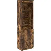 Syfax Credenza Rovere Fumo 50x35x180 cm in Legno Multistrato