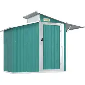Syfax Capanno da Giardino Verde 207x130x208,5 cm Acciaio Zincato