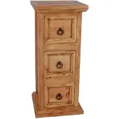 MiaMöbel Comò Mexico Mobili 32x72x31 cm Stile rustico Legno massello Pino miele