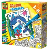 SES Creative Kit Di Pittura Colour By Numbers Triangular Pens