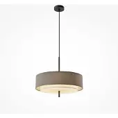 Maytoni lampada a sospensione Bergamo, grigio/nero, Ø 50 cm, lino