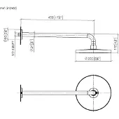 Dornbracht Douche de pluie avec fixation murale, Ø 220mm, 28649970-33, 28649970-33