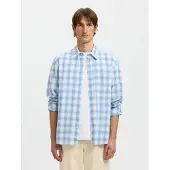 Selected Camicia A Maniche Lunghe Uomini Blu XL