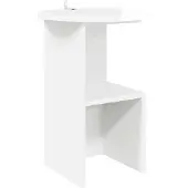 Syfax Tavolo laterale Bianco Lucido Ø 39,5 x 55 cm