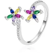 Agato Anello Flowers aperto AGT-R28C 62 mm — Anello